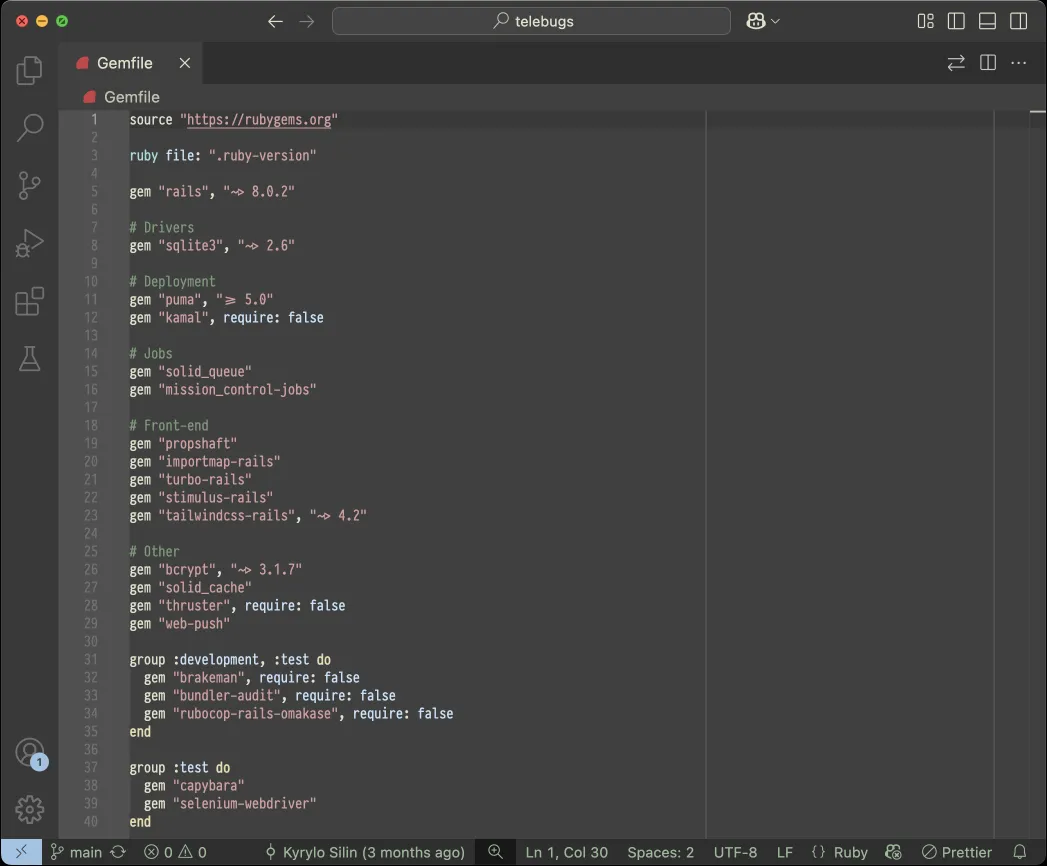 Telebugs dependencies