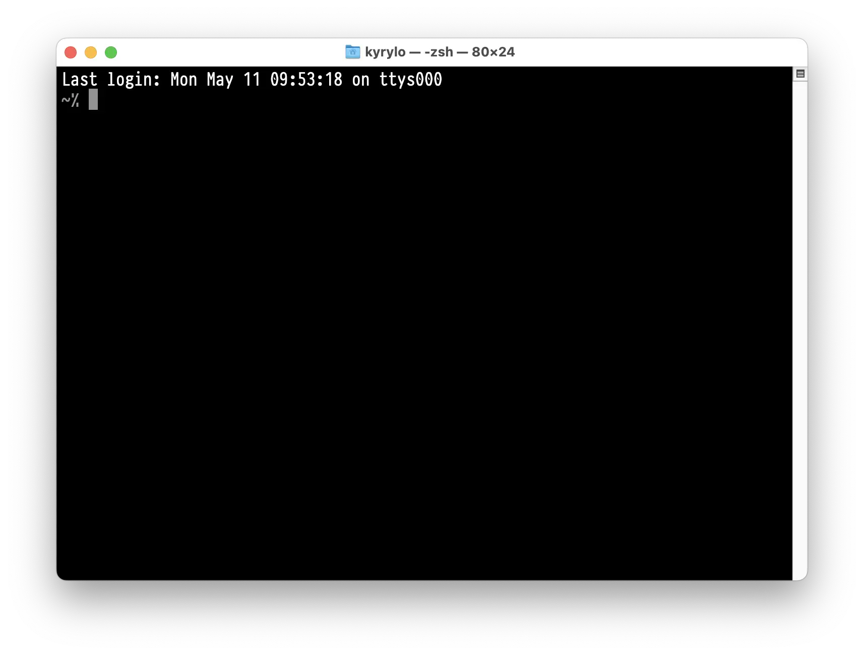 Empty terminal window