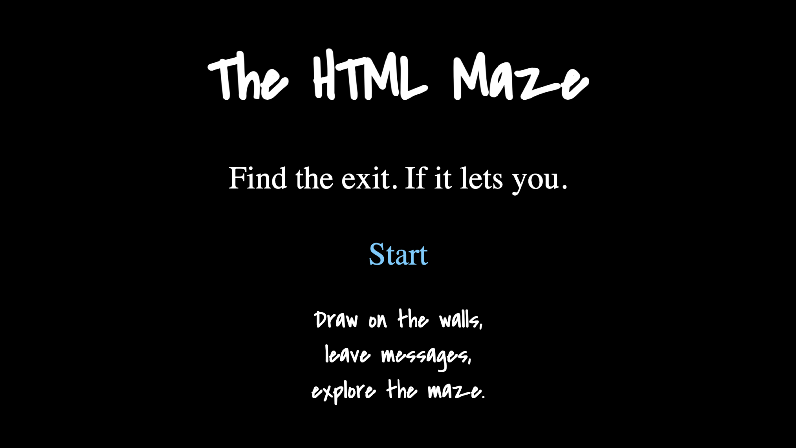 The HTML Maze screenshot